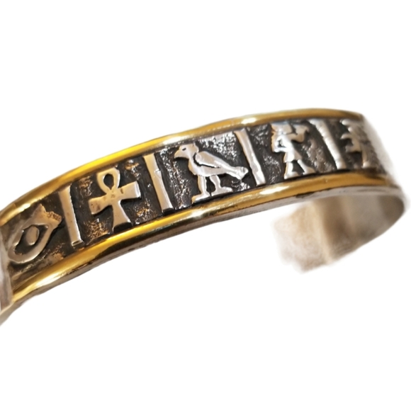 Jewelry - Alpaca Silver and 24k gold Cuff Bracelet